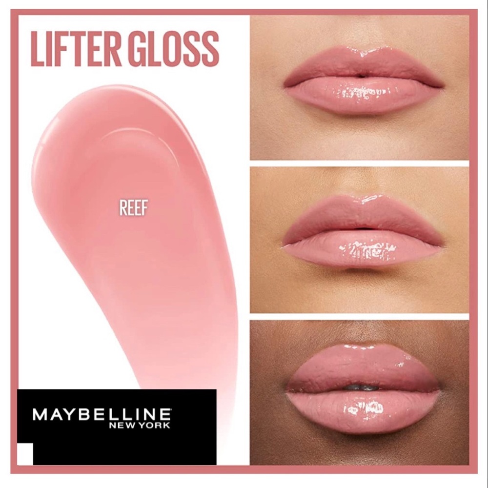 Lifter Lip Gloss Lip Gloss Makeup with Hyaluronic Acid Reef NWT + GIFT INCLUDED